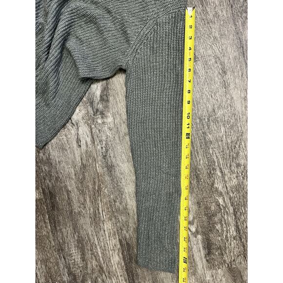 Faded Glory Women’s Large Gray Ribbed Knit Long Sleeve Sweater Casual Basic - Picture 5 of 5